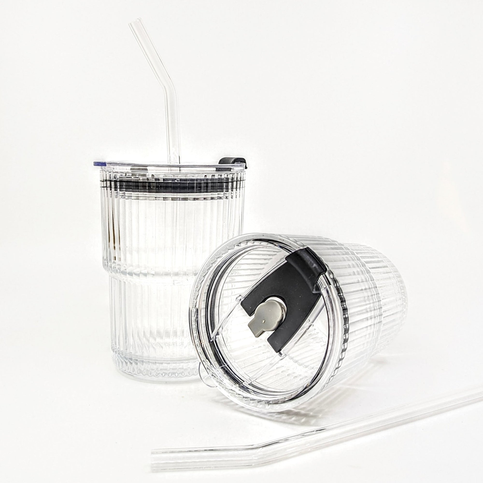 Tasse de voyage en verre nervuré BR - 14oz