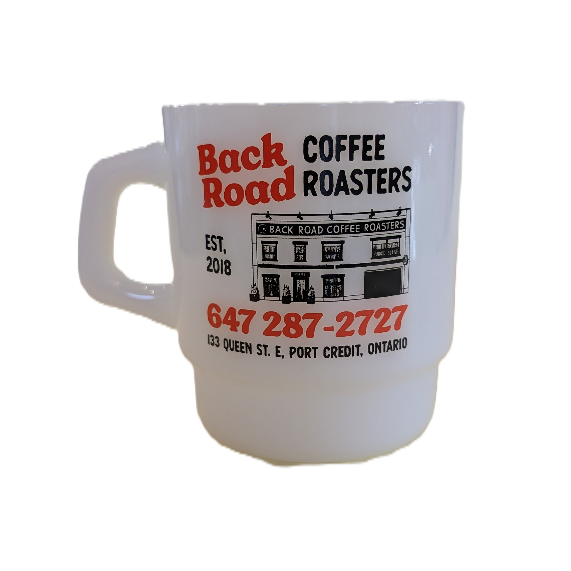 Back Road Vintage Address 8oz glass mugs