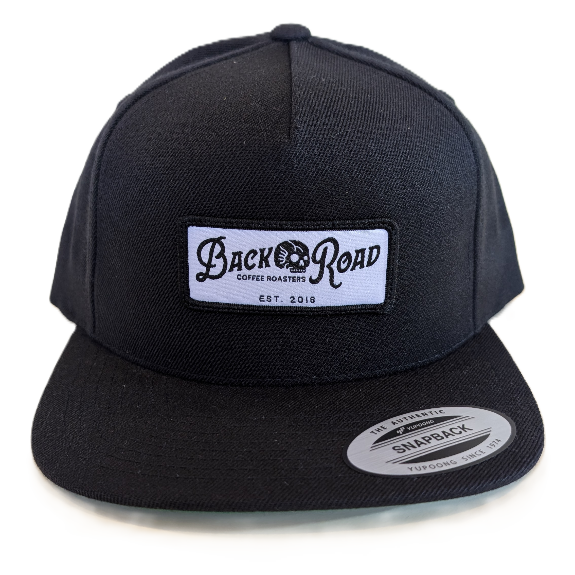 Snapback - Black with White Name Patch
