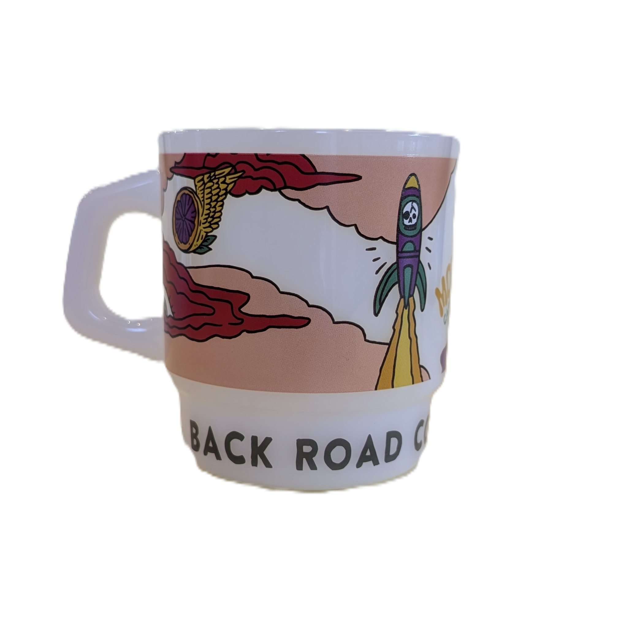 Back Road Morning Trip 8oz glass mugs