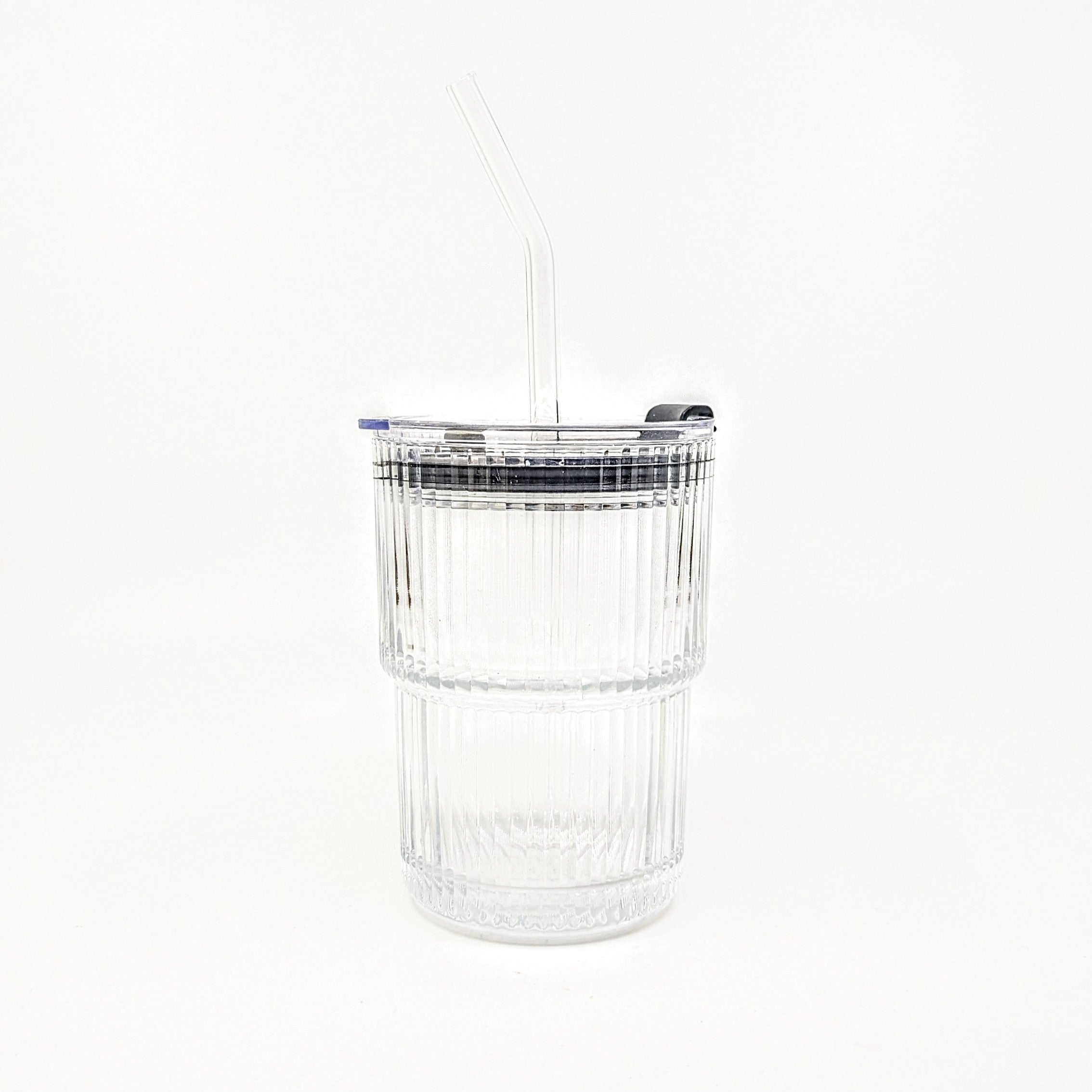 BR Ribbed Glass Tumbler - 14oz
