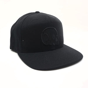 
            
                Load image into Gallery viewer, Snapback - Black with Black Skull
            
        