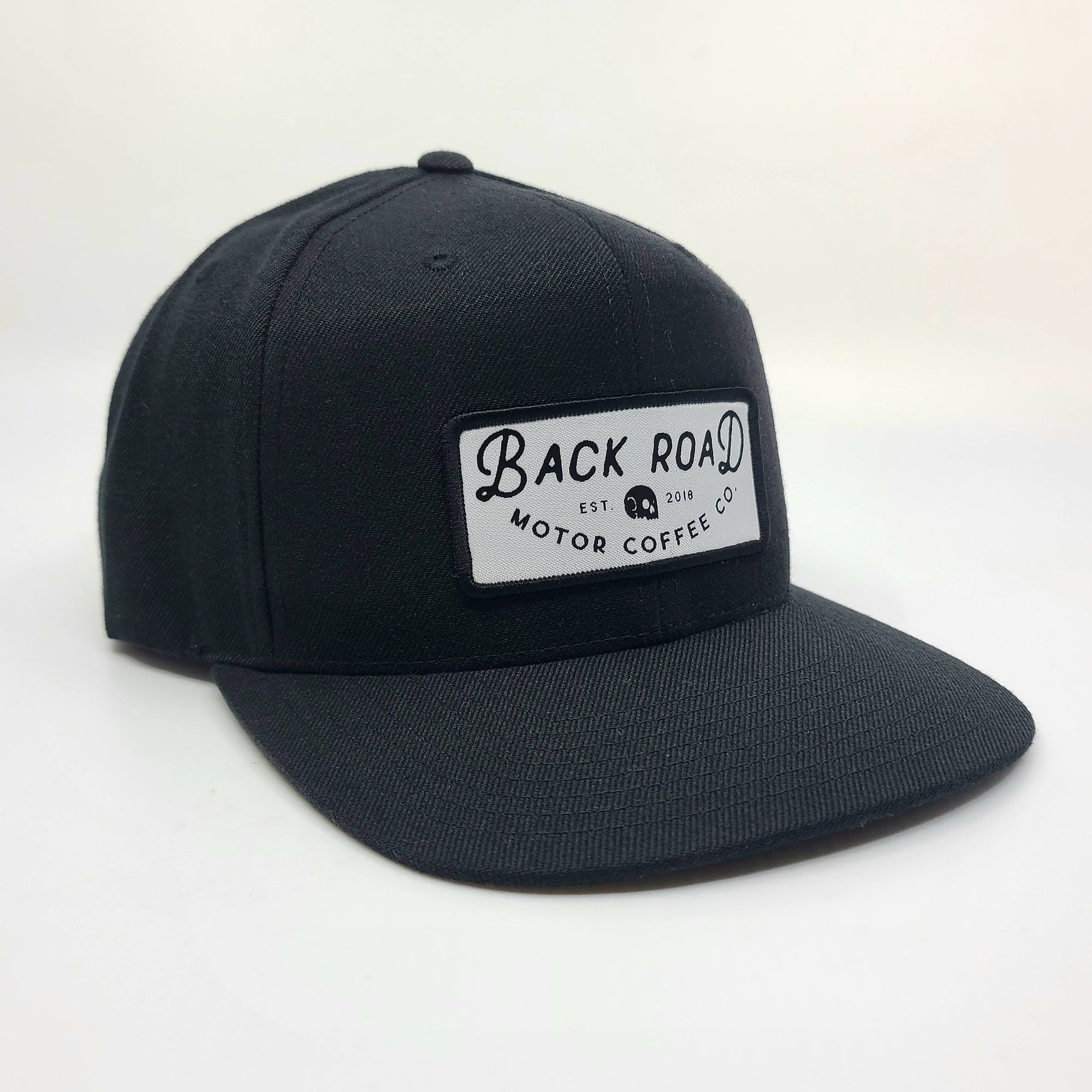 Snapback - Black with White Name Patch