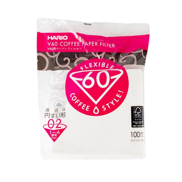 Hario V60-02 Filtre Blanc (100 pqt)